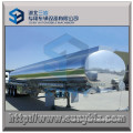 40000 Liter shiny aluminium alloy tanker semi trailer with DOT certificate